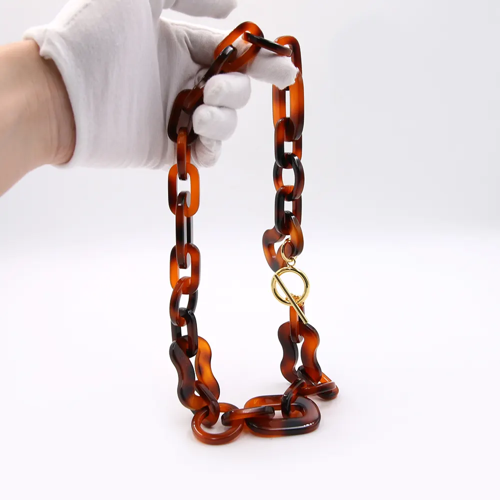 Vintage-Style Acetate Bag Chain